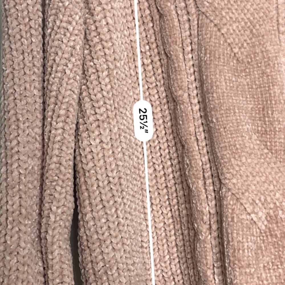 Marled mock neck chenille pink sweater - Picture 2 of 4